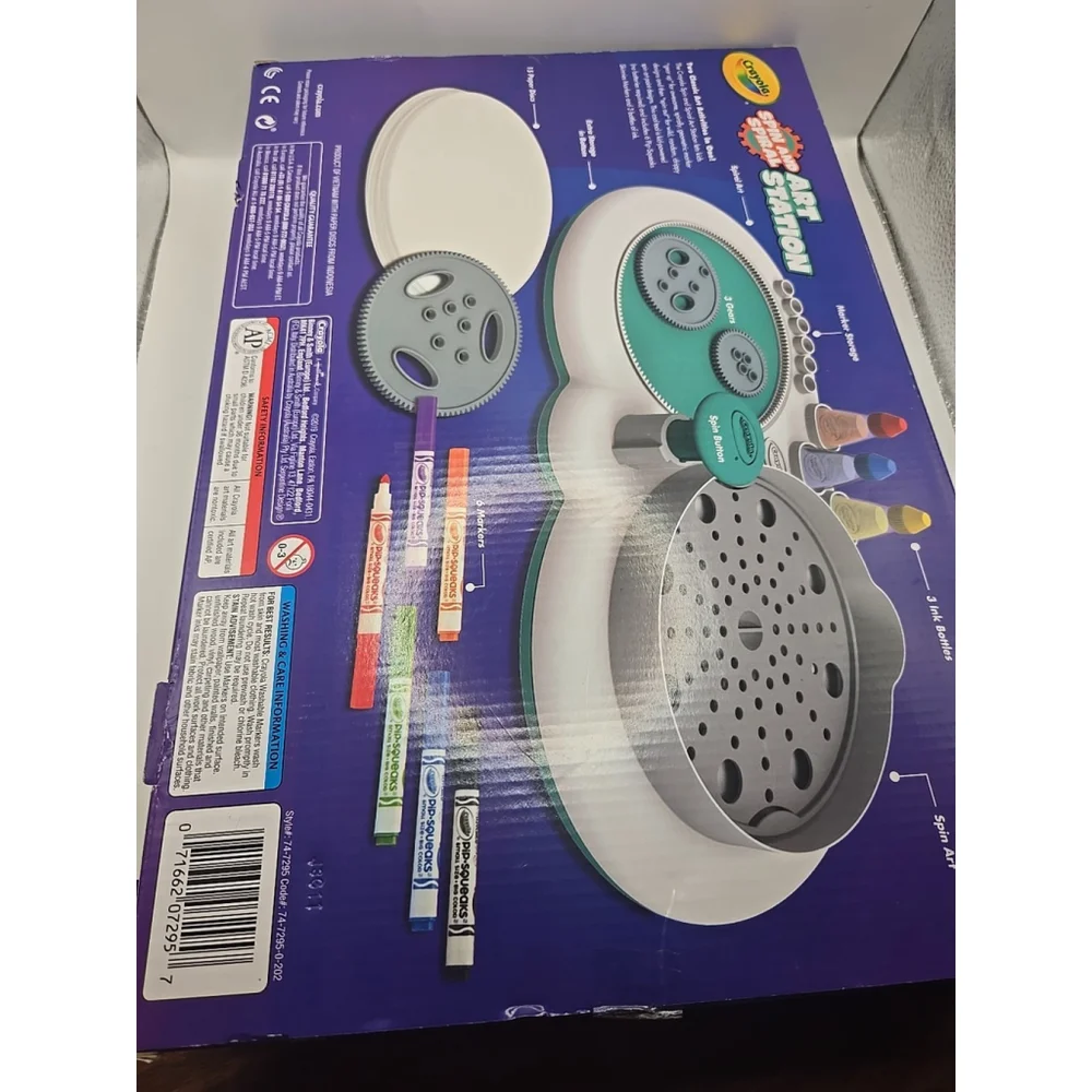 Crayola Spin & Spiral Art Station Base Unit Paper Discs Kid Powered No Batteries